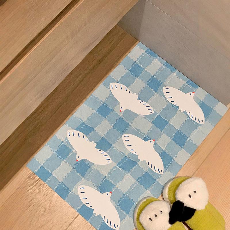 

Korean Flying Bird Collection Diatom Mud Floor Mat, Bathroom Door Non-Slip, Dirt-Resistant And Easy To Take Care Of Foot Pad, Washing Table Absorbent 50*80cm