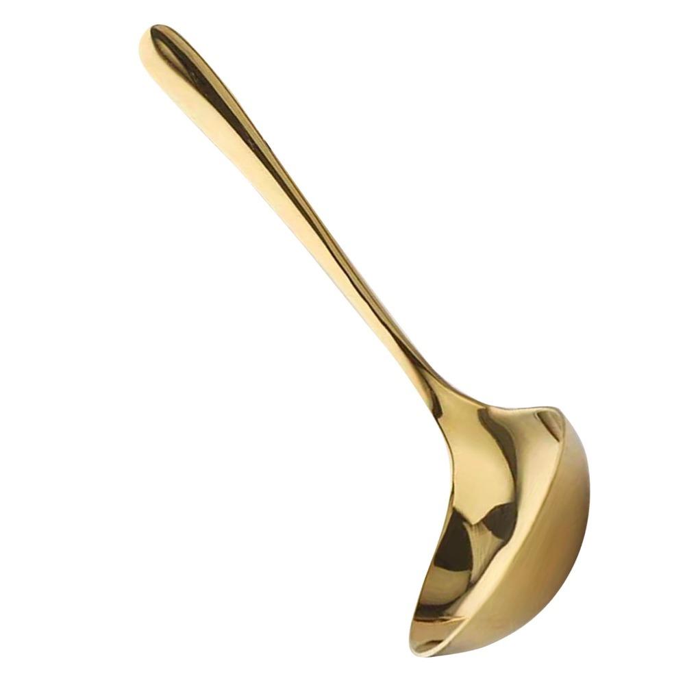 2Pcs Deep Curved Spoon Metal Ladle Rustless Steel Serving Spoon Food Spoon Food Distribution