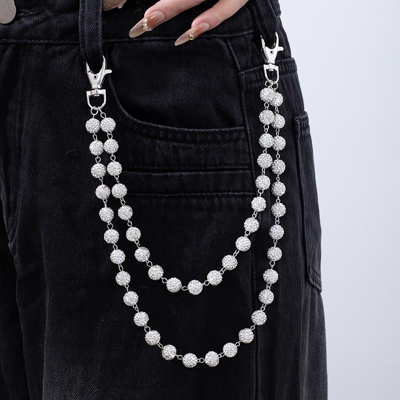 Catena Vita da Donna di Alta Gamma con Strass e Perline Ceramiche Colorate