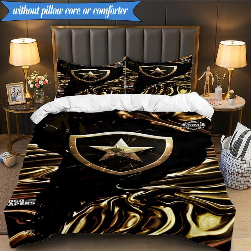 3PCS Botafogo De Futebol E Regatas Printed Soft Bedding Set,Including 1pc Duvet Cover And 2pcs Pillowcases Perfect for Bedroom, Dormitory, Fan Gift