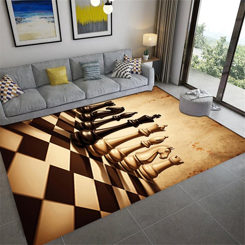 2025 New Chess piece Carpet Rug for Living Room Bedroom Home Sofa Decoration,Kids play Non-slip Floor Mat