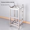 HPMILY 304 Stainless Steel 2-Tier Chopping Board Rack