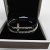 Bohemian Multi-Layer Leather Cross Bracelet with Rhinestones for Women