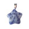 Small Star Pendant In Spot Blue Jasper + 2cm Diameter Chain