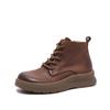 Real Leather Shoes,  New Women's Boots, Thick-soled Short Boots, High-top Women's Shoes