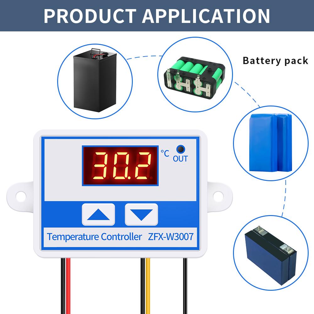 ZFX-W3007 Termostat Baterie DC12V 120W Controler de Temperatură de Precizie Comutator de Control al Temperaturii cu Microcomputer pentru Încălzire Răcire