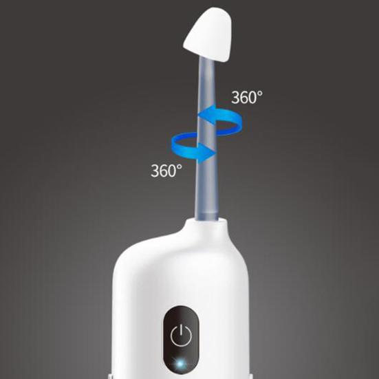 1 Set 200ML Nasal Washer with Water Tank High Frequency USB Charging Rotatable Head 3 Gears Impulse Type Nose Washer Daily Use