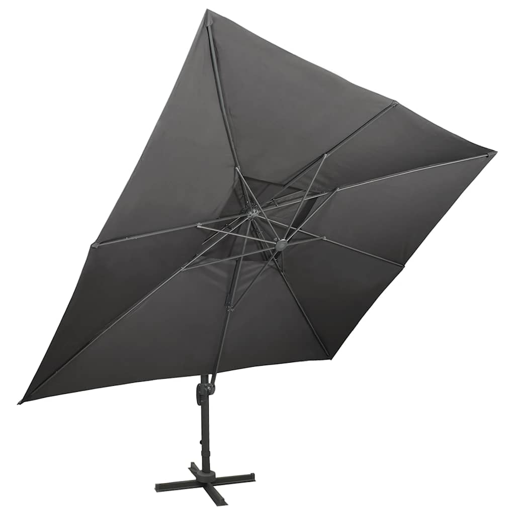 Double Roof Parasol in Anthracite 400 x 300 cm