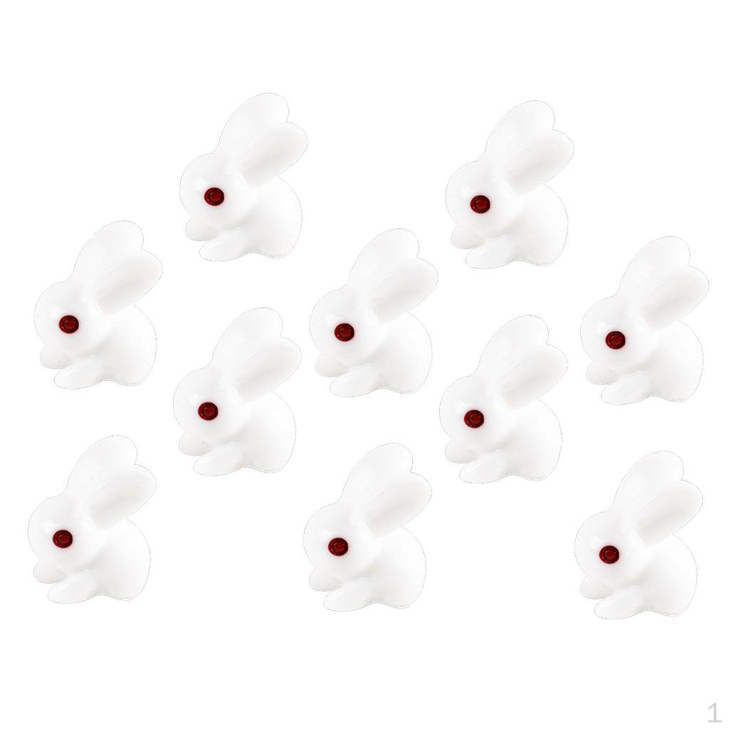10 DIY Mini Miniature Ornament Decor Rabbit Animal resin
