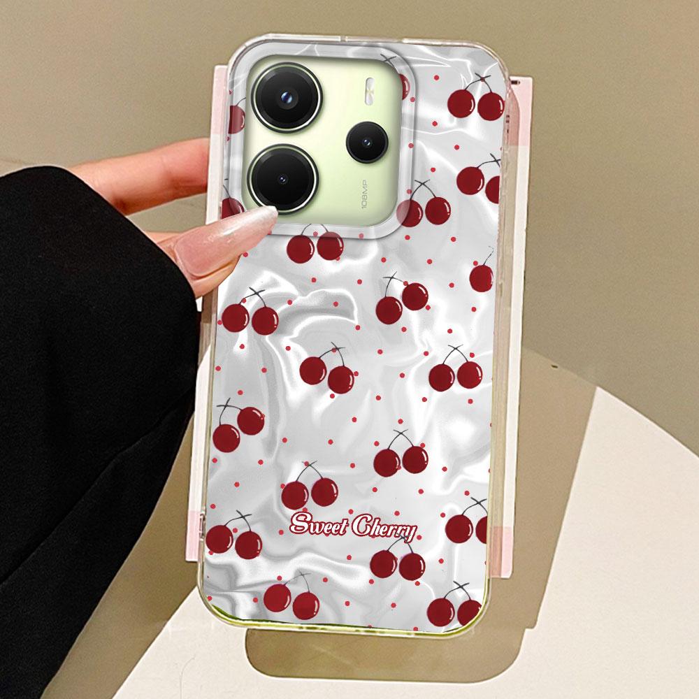 Summer Cherry Fruit Women Girls Phone Case for Xiaomi Redmi Note 14 13 12 11 11S 10 9 8 Pro 9C 13C 14C A5 A3 A4 A3X A1 A2 Cover