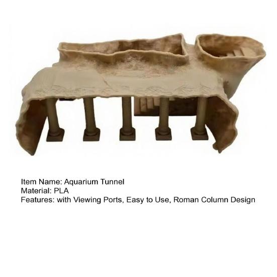 Roman Column Aquarium Tunnel Under Gravel Cave Tunnel Fish Tank Decoration Fish And Shrimp Hideout for Betta Cichlid Kuhli Loach