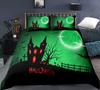 Copripiumino Federa con Zucca di Halloween Cartone Animato Set Biancheria da Letto per la Casa Set Piumone Divertente Creativo, Regali per Bambini