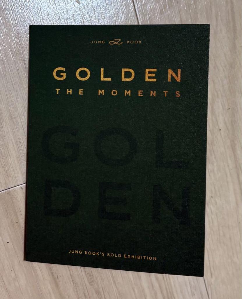 [USED] BTS Gugu GOLDEN exhibition admission bonus trading card