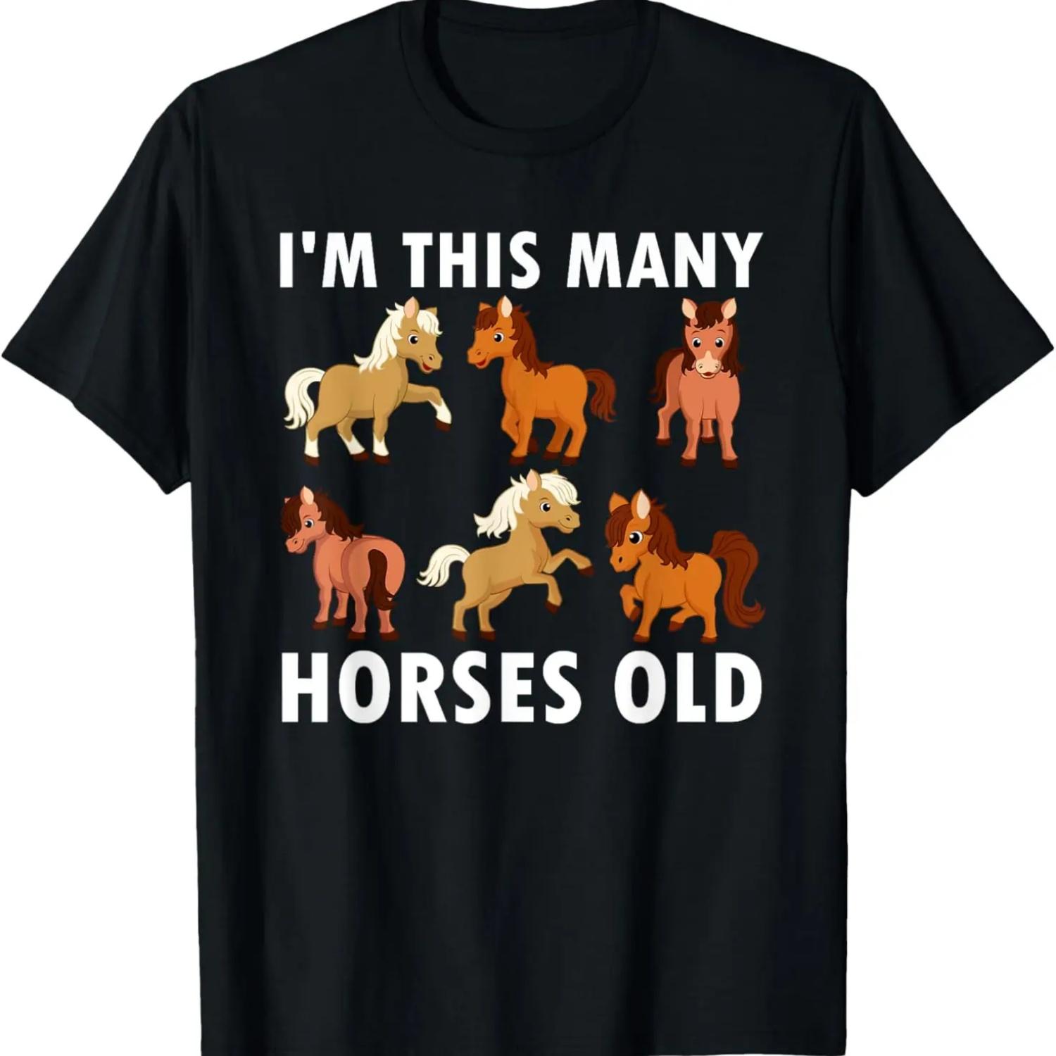 Farm Animal Purple Horse T-Shirt S