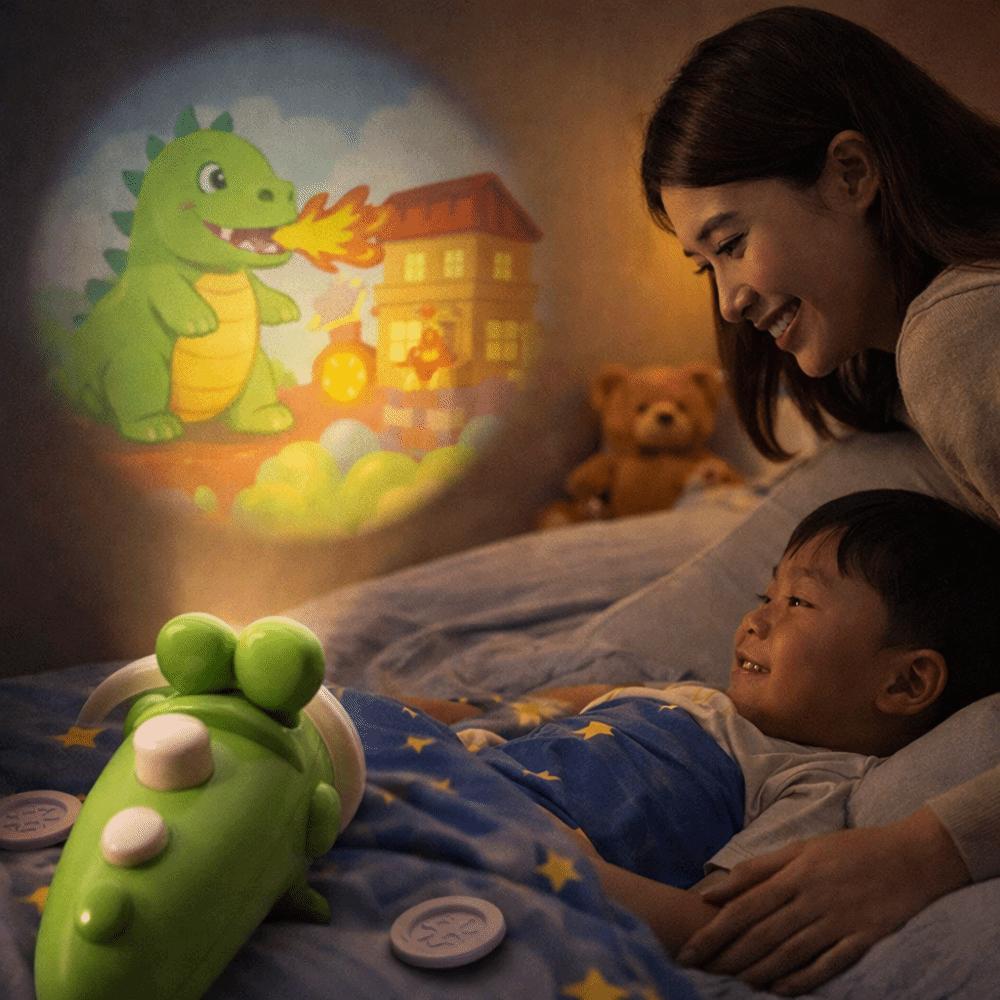 Flashligh toy Projection Storyteller Baby Sleep Aid Slide Story Machine Nursery Room