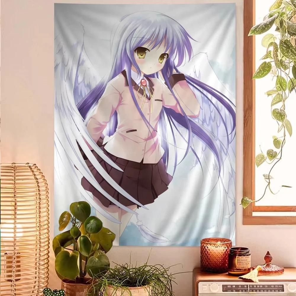 Angel Beats Канадэ Японский Аниме Гобелен Комната в общежитии Японский Гобелен Домашний Гобелен для комнаты в общежитии 74x94cm(29x37in)
