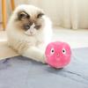 Chirping Ball Cat Toy Fluffy Plush Balls with Sound Interactive Pom Pom Balls Kitten Kicker Toy with Catnip for Indoor Cats