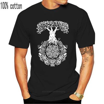 2023 Arrival Male Yggdrasil Tree Of Life Tees Short Sleeve Soft Cotton Original Designer T Shirt Men