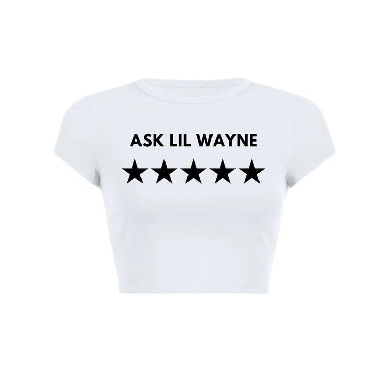 European and American Style T-shirt Summer New Letter Street Trend Short Slim Women's Clothing Wholesale