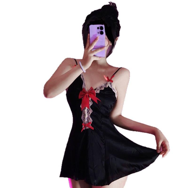 Sexy underwear lace hollowed out pure desire girl pajamas private room suspenders sexy home nightgown nightclub set