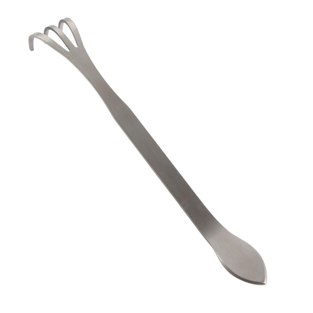 Silver Gardening Cultivator 3-Prong Root Rake Pick Durable Soil Loosening Tool