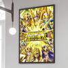 Classic Anime Saint Seiya Anime Posters Sticky Waterproof Paper Sticker Coffee House Bar Kawaii Room Decor