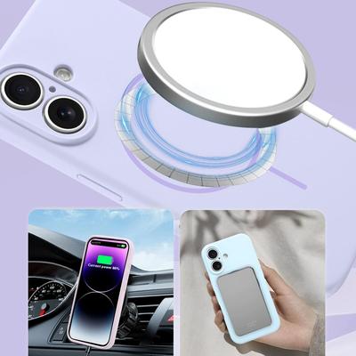For iPhone 16 Case Compatible with MagSafe Silicone Shock Absorbing Phone Cover