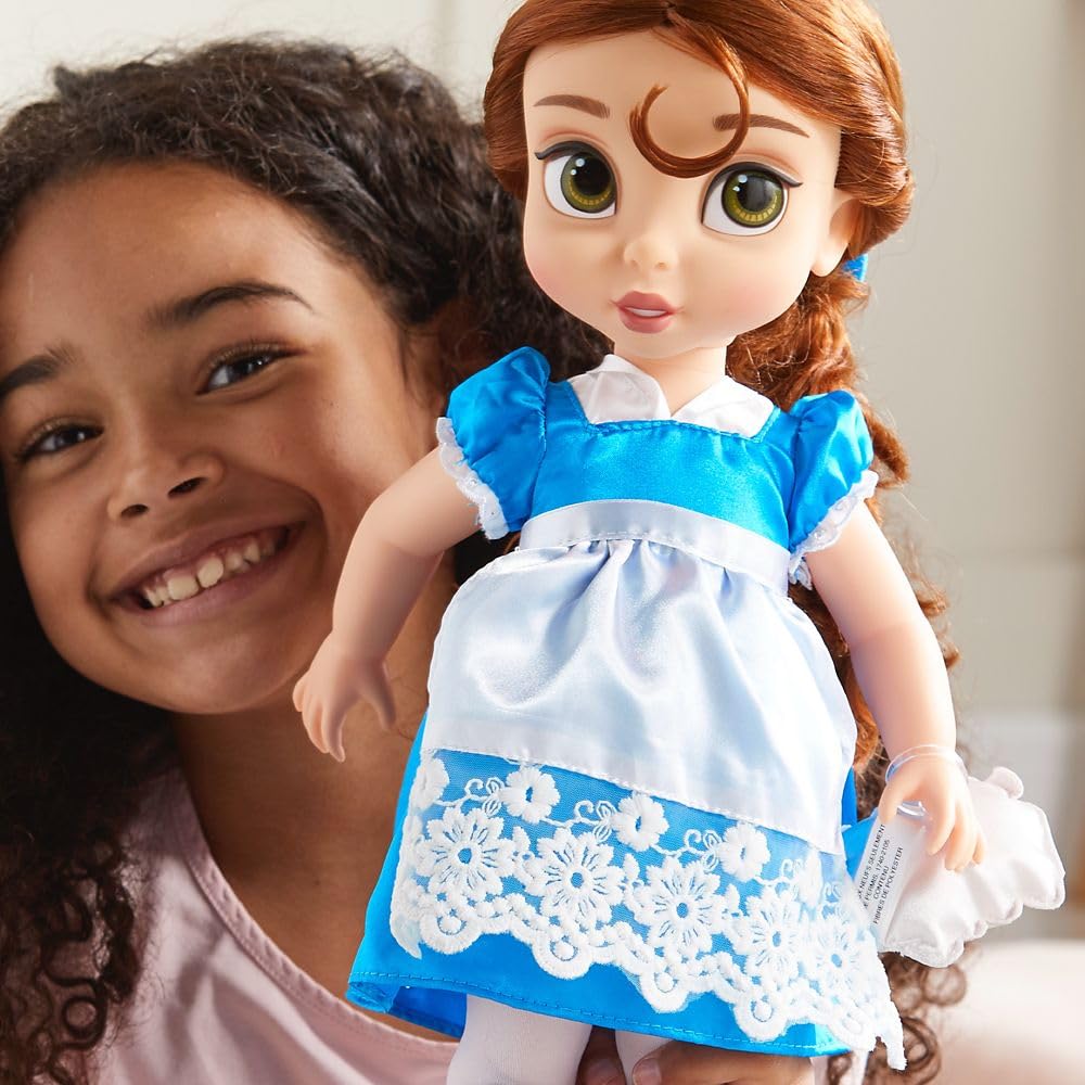 Disney Store Official Collection Belle Doll Beauty and the Beast with Molded Detail Sheep Fully Posable Toy with Satin Dress Ages Animator's - 16-inch