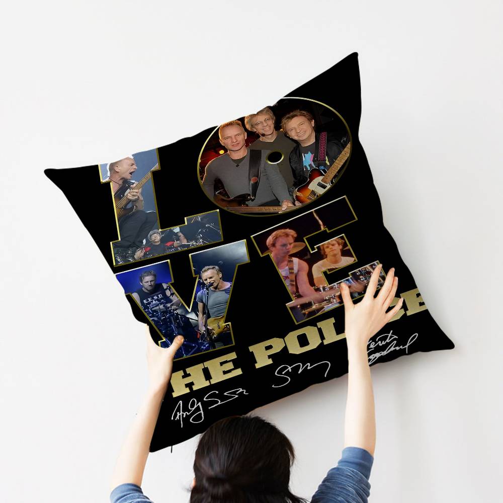 R-Rock Band T-The P-Police Pillow Anime Pillow Sofa Bed Head Pillow Cover Cushion Cover 45X45 Cm Fashion