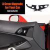 Glossy Piano Black Interior Door Lock Trim Sticker For Corvette C6 05-13