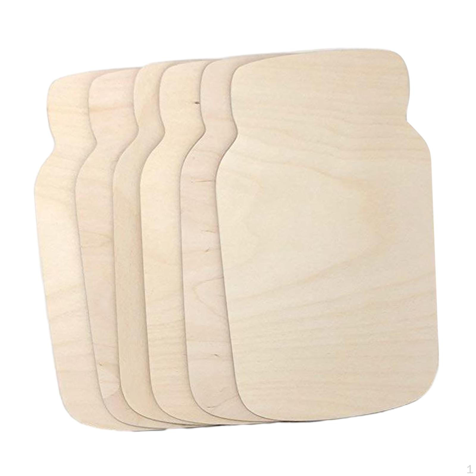 

Вырезы Незаконченные деревянные поделки DIY поделки Неокрашенные заготовки для рисования 6 Pieces