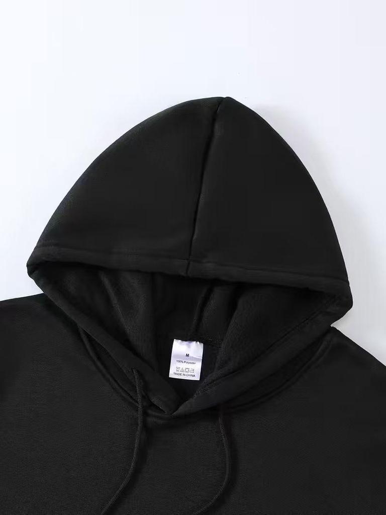 Cross-Border Men's & Women's Loose Fit Print Hoodie - European & American Style, Drop Shoulder, Spring & Autumn.