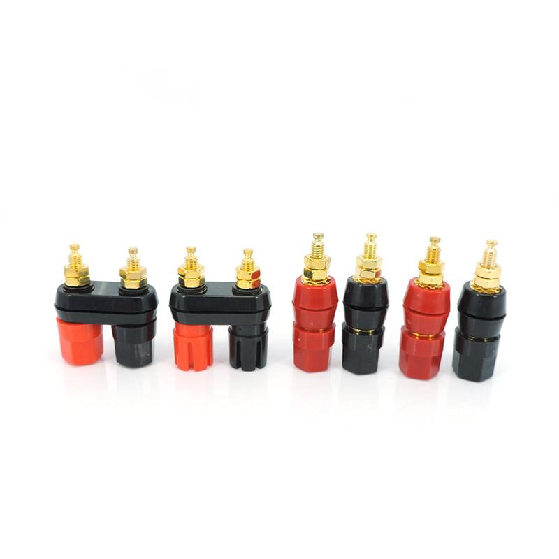 3 Typen Rot Schwarz Bananenstecker Paar Klemmen Buchse 4mm Stecker Verstärkerklemme Polklemme Bananen Audio Lautsprecher Buchse