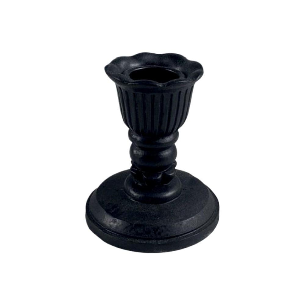 Decorative European Style Pillar Candlestick Non-slip Gold Adornment Candle Stand Bronze Vintage Table Candle Holder Party