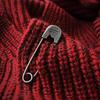 Vintage Engraved Letter/Number Large Brooches Sweater Scarf Buckle Cardigan Anti-Slip Big Pin Decoration Accessories