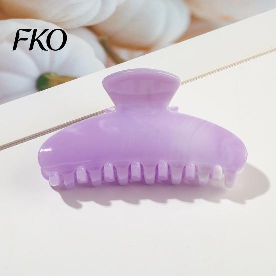 Damage-free Hair Clip Back Head Claw, Macaron Color Shower Clip, Smooth Surface Large Long Claw Anti-Slip Teeth Accessory for Buns Commuting