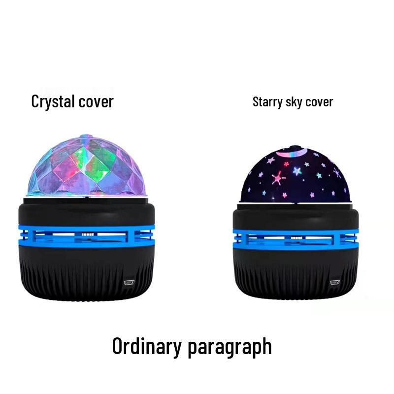 Aurora Dynamic Remote Projection Night Light - Rotating Water Wave & Starry Sky Crystal Ball 3W