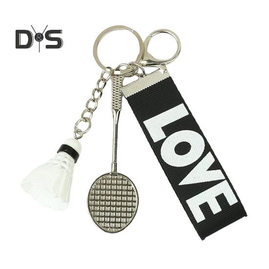 Mini Badminton Keychain Badminton Racket Backpack Accessory Sports Keyring Gifts for Badminton Lover Players