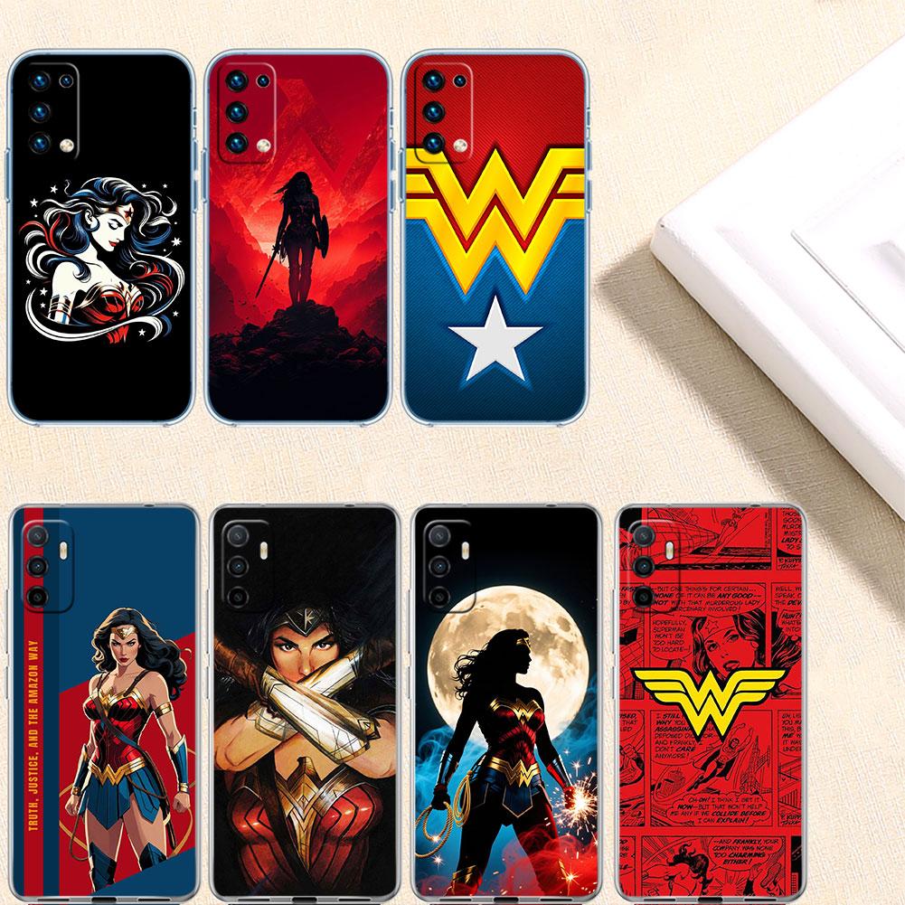 TR35 Wonder Woman Transparent Phone Case for Samsung Galaxy A04 A04S A14 A23 A34 A54 M23 M33 M52 M53