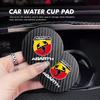 2 Piezas Almohadilla Inserto Portavasos de Coche Posavasos con Emblema Alfombrilla Antideslizante Para Abarth Stilo Ducato Palio Bravo Linea Doblo 500 Grande Tipo