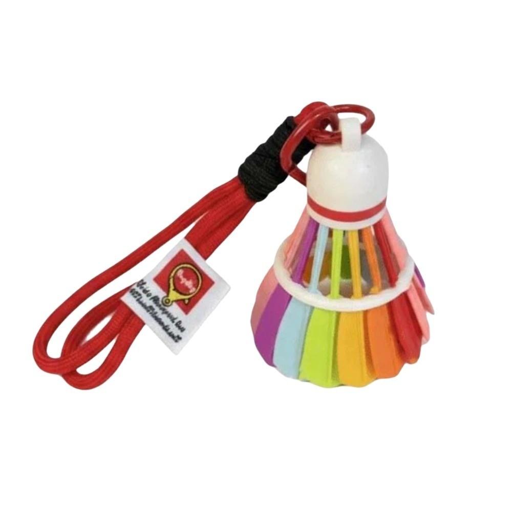 Handicrafts Badminton Key Chain Funny 3D Printing Key Ring Trendy Badminton Bag Pendant  for Gift красный