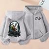 Fashionable Autumn Winter Long Sleeved Cartoon Animal Printed Hoodie Comfortable Warm Pullover Sports Casual Children's Zipper Hoodie