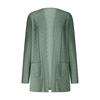 Women's Fashionable Oversized Pocket Cardigan Color Long Sleeve Jacket