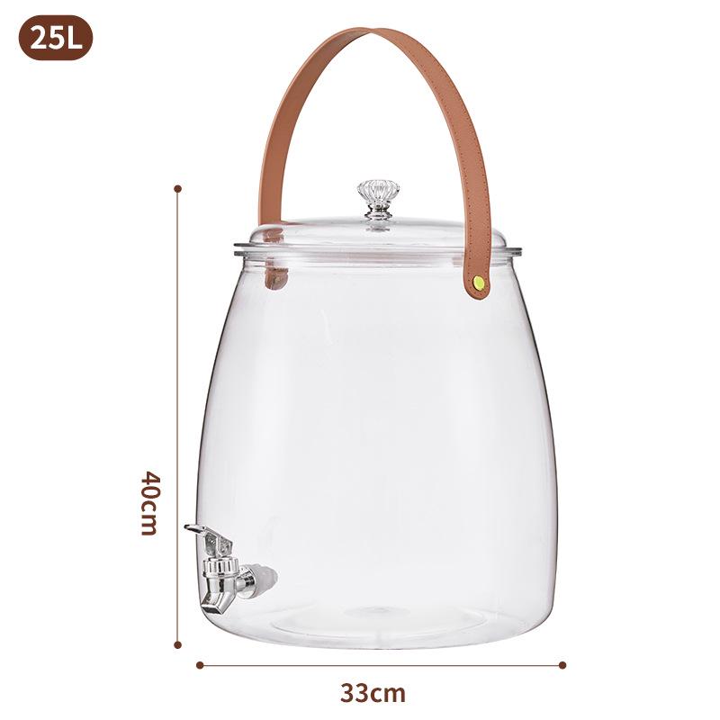 Large Capacity Refrigerator Water Dispenser with Faucet -  Fruit Tea Cold Water Jug & Beverage Bucket