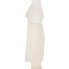 2025 Women's White Ruffled Lace Half Skirt, Holiday Style, Sexy & Slightly Sheer, Irregular Design
