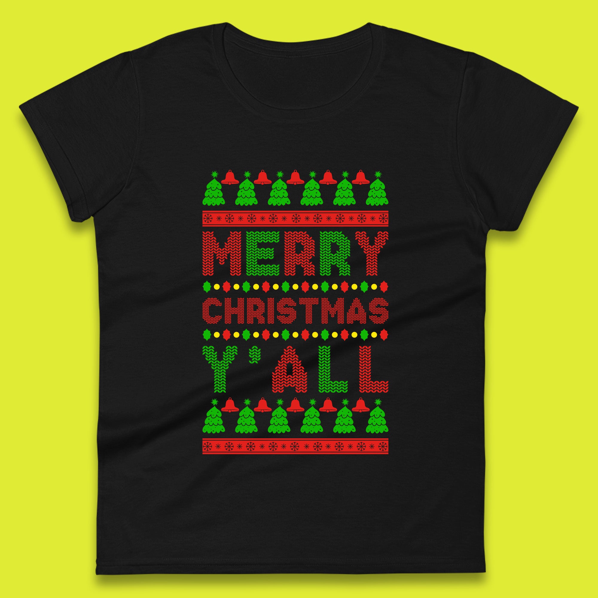 Merry Christmas Y all Xmas Womens T Shirt Mens Tops Tees Unisex 4XL