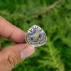 Sodalite Stone Bezel Wedding Promise Anniversary Sister Ring Jewelry 925 Silver