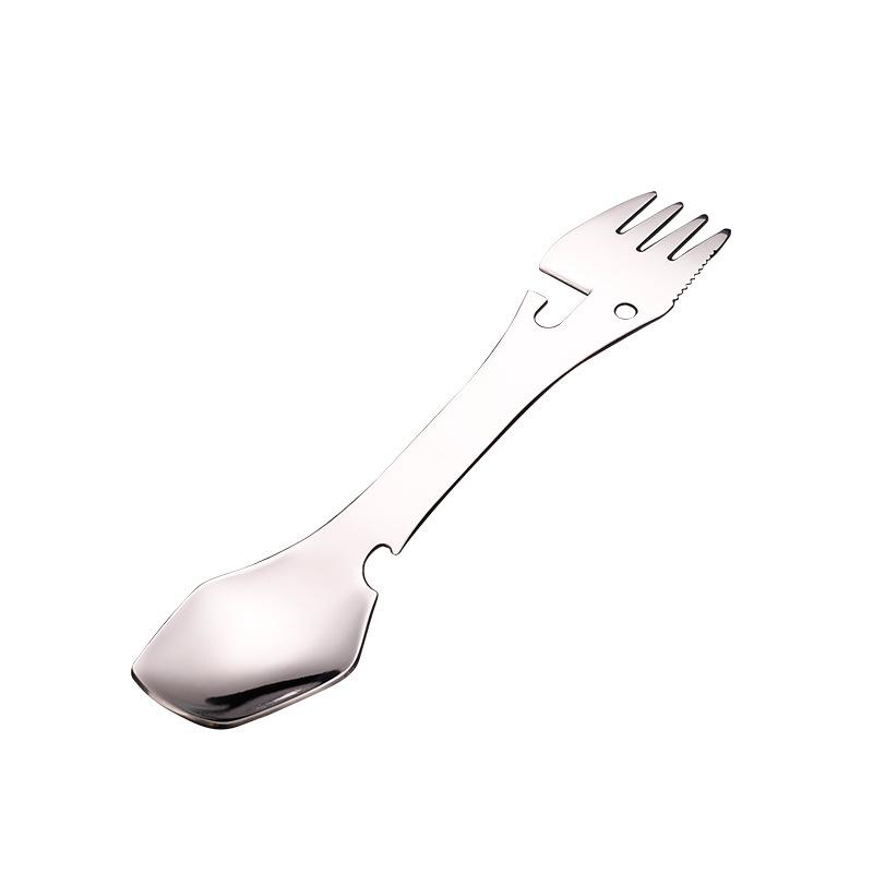 Stainless Steel Multifunctional Camping Spork with Bottle Opener