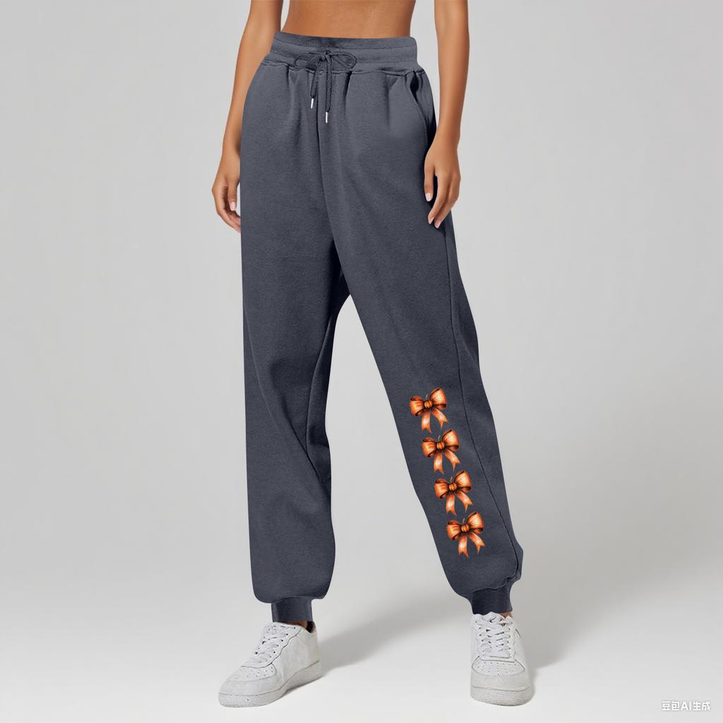 Ladies' Printed Unisex Casual Pocket Drawstring  Pants