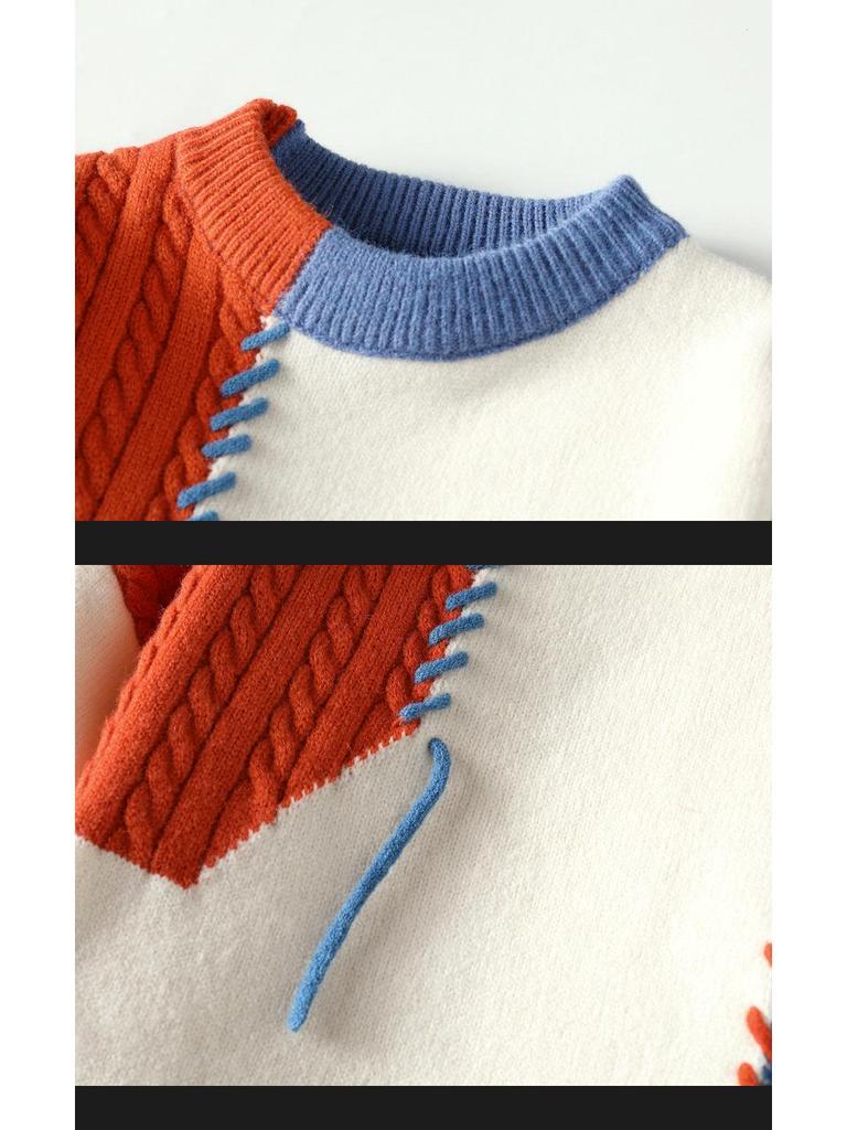 Men's Casual Crew Neck Knitted Sweater - Autumn/Winter Collection